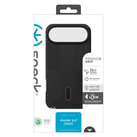 Speck Presidio2 Grip ClickLock & MagSafe - iPhone Air Case (Black / Slate Grey / White)