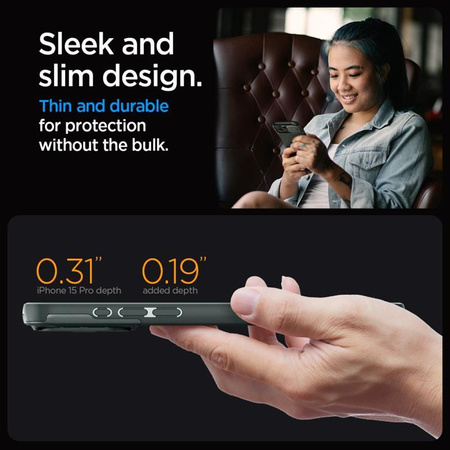 Spigen Optik Armor MagSafe - Case for iPhone 15 Pro (Abyss Green)