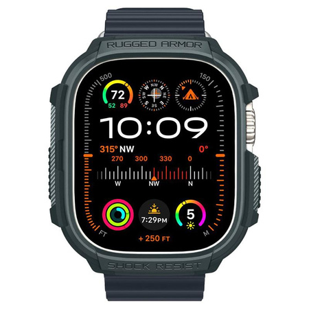 Spigen Rugged Armor - tok Apple Watch Ultra 1/2 49 mm-es órához (Abyss Green)