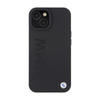 BMW Leder Hot Stamp - iPhone 15 Tasche (schwarz)