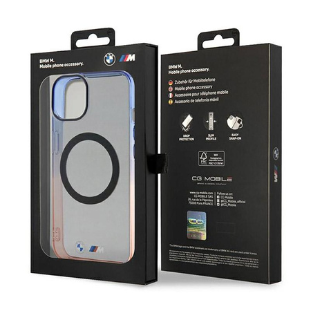BMW Gradient Bumper MagSafe - Coque pour iPhone 14 Plus (Gris)
