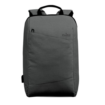 PURO Byday - Rucksack mit externem USB-Anschluss für MacBook Pro 15" / Notebook 15.6" (grau)