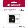 Transcend Memory microSDHC - Carte mémoire 16 GB Class 10 UHS-I U1 95/10 MB/s avec adaptateur