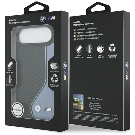 Etui do iPhone Air do MagSafe BMW M Oryginalny Czarny Skórzany Pokrowiec