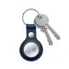 Crong Leather Case with Key Ring - Leather key ring for Apple AirTag (navy blue)