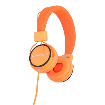 Grundig - Neonová sluchátka do uší (oranžová)