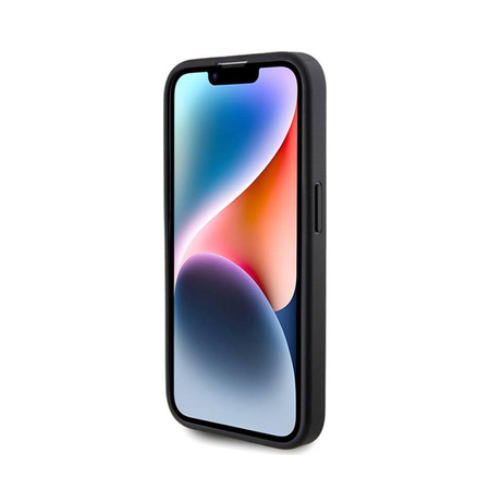 Guess Glitter Script Big 4G - Case for iPhone 15 Pro (Black)