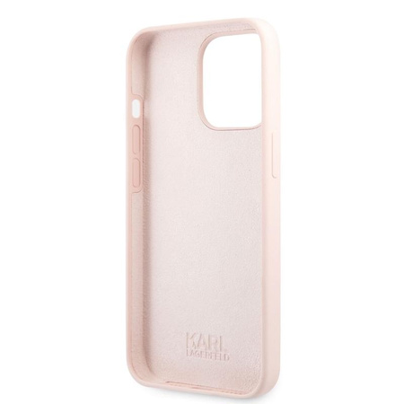 Karl Lagerfeld Silicone Iconic Karl`s Head - Coque iPhone 13 Pro (rose)