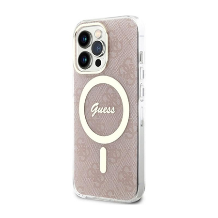 Guess 4G MagSafe - Étui pour iPhone 13 Pro (rose)