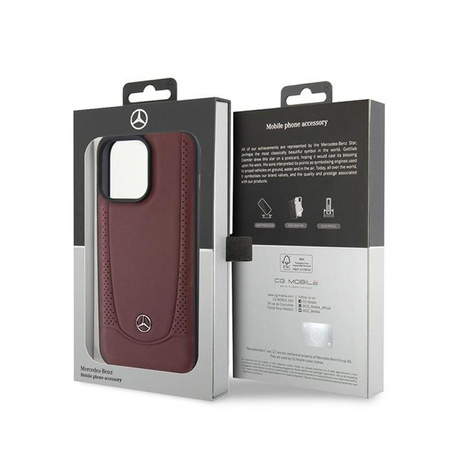 Mercedes Leather Urban Line - Étui pour iPhone 15 Pro (rouge)