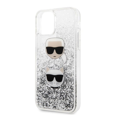 Karl Lagerfeld Liquid Glitter Hearts - Étui pour iPhone 11 Pro