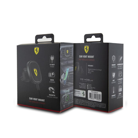 Ferrari MagSafe Collection - Magnetic car holder with 15W wireless charging (black)