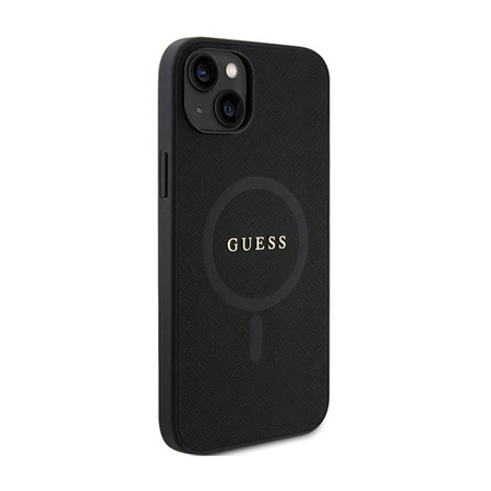 Guess Saffiano MagSafe - iPhone 15 Plus Tasche (schwarz)