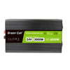 Green Cell - PowerInverter avec écran LCD Convertisseur de tension 24V à 230V 3000W/6000W onde sinusoïdale pure