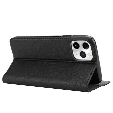 Crong Folio Case - Coque pour iPhone 11 Pro avec rabat magnétique (noir)
