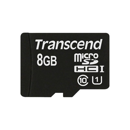 Transcend Memory MicroSDHC - 8 GB UHS-1 U1 45MB/s Speicherkarte mit Adapter