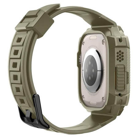 Spigen Rugged Armor Pro - Bracelet avec étui pour Apple Watch Ultra 49 mm (Vintage Khaki)