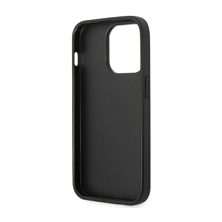 Karl Lagerfeld Monogram Stripe - Coque iPhone 14 Pro Max (marron)