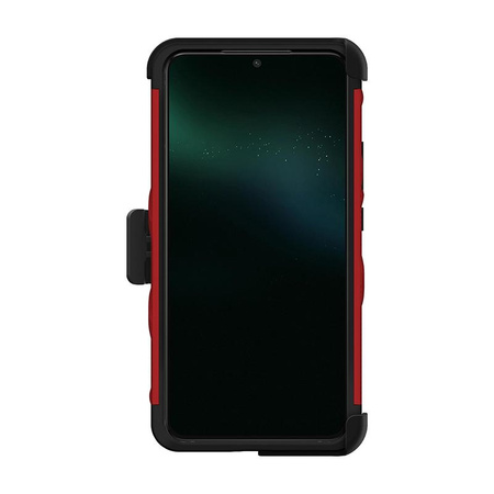 ZIZO BOLT Series - Armored case for Samsung Galaxy S22+ with 9H glass for screen + holder with stand (red)