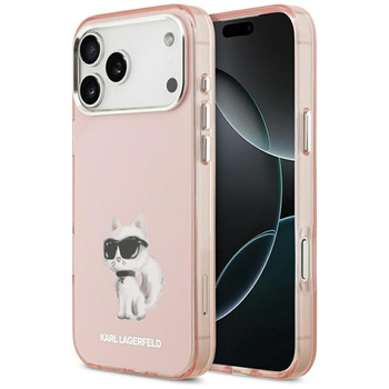 Karl Lagerfeld IML Aquarelle Choupette & Logo MagSafe - Hülle für iPhone 17 Pro Max (rosa)