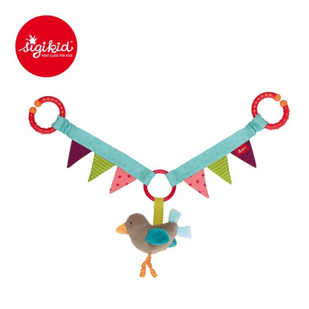 Sigikid - Soft stroller chain bird - rattle (47 x 14 x 4 cm)