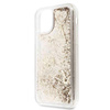 Guess Liquid Glitter Hearts - Coque iPhone 11 (Or)