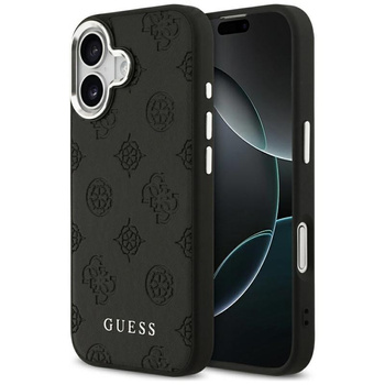 ETUI DO IPHONE 17 do MAGSAFE GUESS ORYGINALNE CZARNE SKÓRZANE MODNE CASE