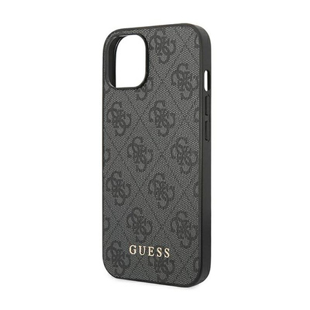 Guess 4G Metall Gold Logo - iPhone 14 Plus Tasche (grau)