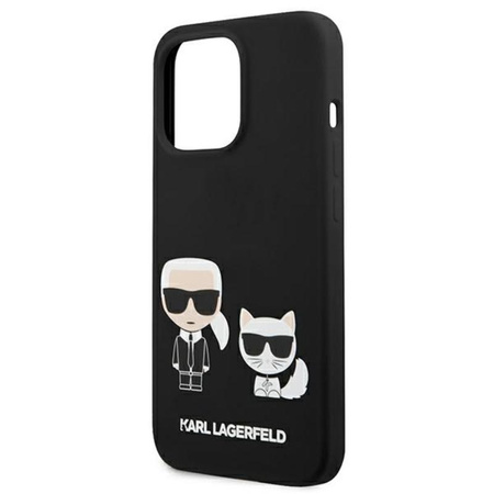 Karl Lagerfeld Slilicone Karl & Choupette - pouzdro pro iPhone 13 Pro Max (černé)