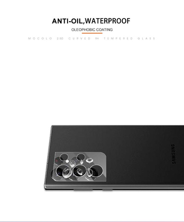 Mocolo Silk Kameraobjektiv Glas - Schutzglas für Samsung Galaxy S22 Ultra Kameraobjektiv