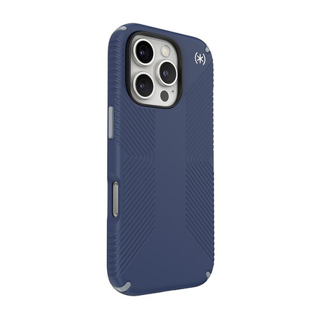 Pouzdro Speck Presidio2 Grip pro iPhone 16 Pro (příbřežní modrá / prachově šedá / bílá)