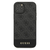 Guess 4G Bottom Stripe Collection - Etui iPhone 12 / iPhone 12 Pro (szary)
