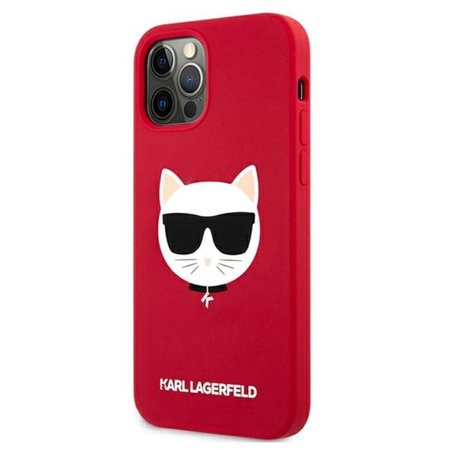 Karl Lagerfeld Choupette Head Silicone - Etui iPhone 12 Pro Max (czerwony)