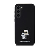 Karl Lagerfeld Silicone Karl & Choupette Metal Pin - Etui Samsung Galaxy S24+ (noir)