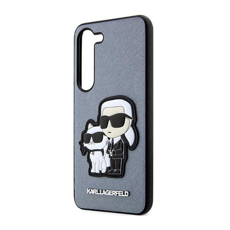 Karl Lagerfeld NFT Saffiano Karl & Choupette - Pouzdro pro Samsung Galaxy S23 (šedé)