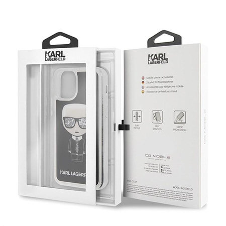 Karl Lagerfeld Iconic Glitter - iPhone 11 Pro Tasche (Schwarz)