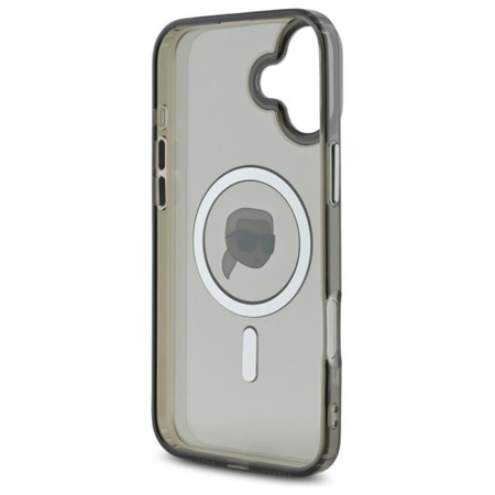 Karl Lagerfeld IML fém Karl Head MagSafe - iPhone 16 Plus tok (fekete)