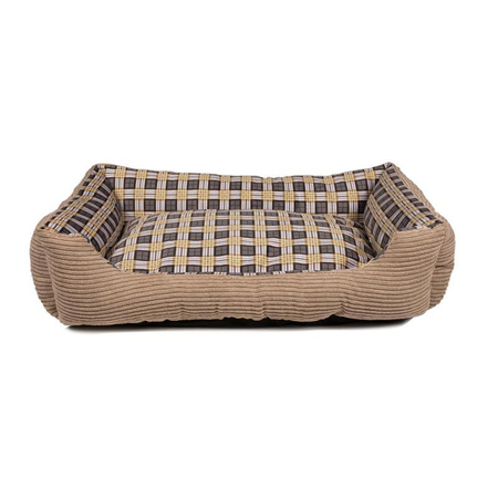 Canapé-lit souple pour chiens 75 x 58 x 19 cm roz. L (beige)