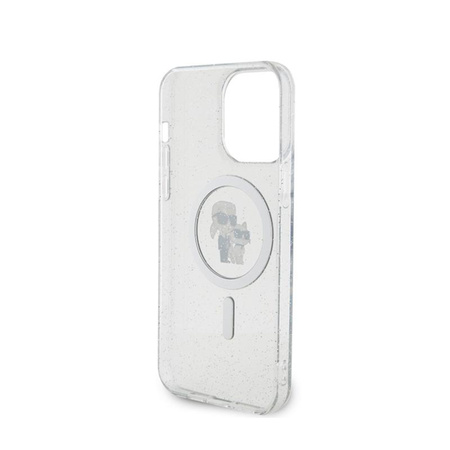 Karl Lagerfeld Karl & Choupette Glitter Magsafe - Case for iPhone 15 Pro Max (Transparent)