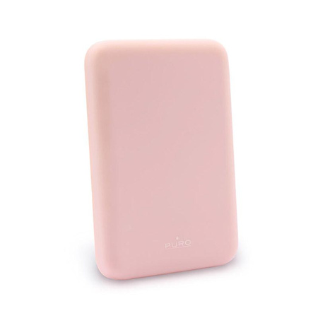 PURO Slim PowerMag Power Bank - 4000 mAh indukční powerbanka MagSafe (Dusty Pink)