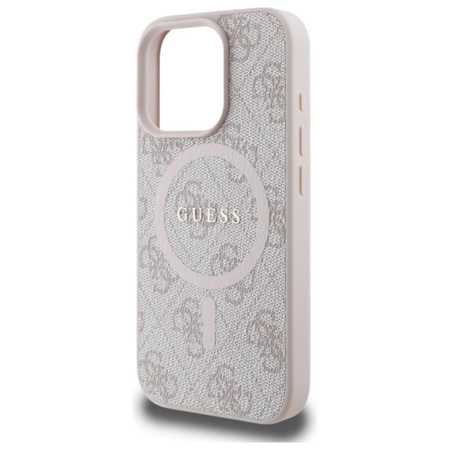 Guess 4G Ring Classic Logo MagSafe – Hülle für iPhone 16 Pro Max (rosa)
