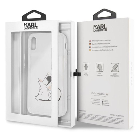 Karl Lagerfeld Choupette Fun napszemüveg - iPhone XR tok (átlátszó)