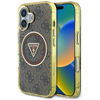 Guess IML Metal Glitter 4G Circle Triangle MagSafe - pouzdro pro iPhone 16 (hnědé)