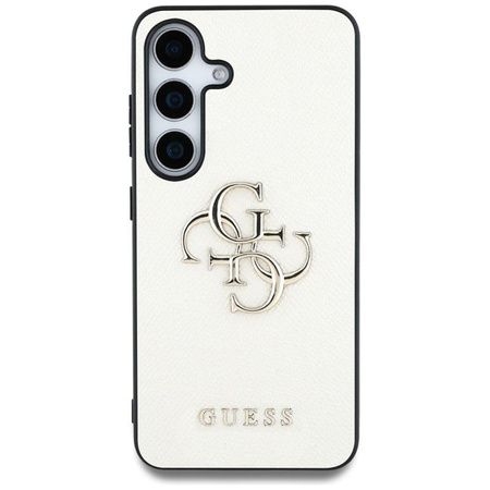 Guess Grained Big 4G Logo Small Classic Logo - pouzdro pro Samsung Galaxy S25 (béžové)
