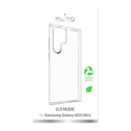 PURO 0.3 Nude - Samsung Galaxy S23 Ultra ökológiai tok (átlátszó)