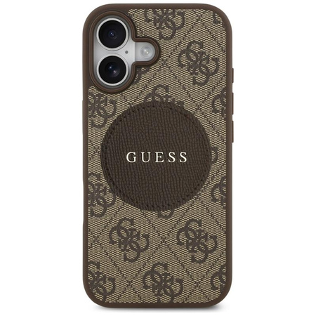 Guess 4G Circle Classic Logo MagSafe – Hülle iPhone 17 (Braun)