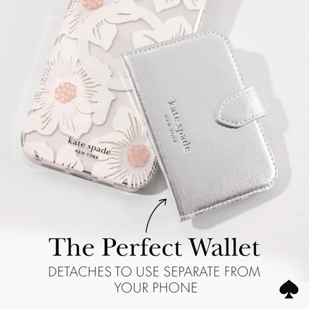 Kate Spade New York Morgan MagSafe Wallet - Portefeuille magnétique (Metallic Silver)