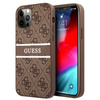 Guess 4G Printed Stripe Case iPhone 12 / iPhone 12 Pro (marron)