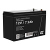 Green Cell - Batterie AGM VRLA 12V 7.2Ah sans entretien pour système d'alarme, caisse enregistreuse, jouet