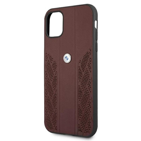 BMW Leder Curve Perforate HC - iPhone 11 Tasche (rot)